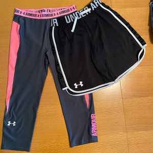 Youth Medium shorts and leggings